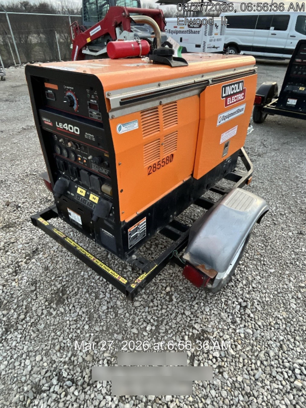 2022 Lincoln Electric LE400 Kubota V1505, Trlr, Cable Rack, Light Kit, ES Decals, T3
