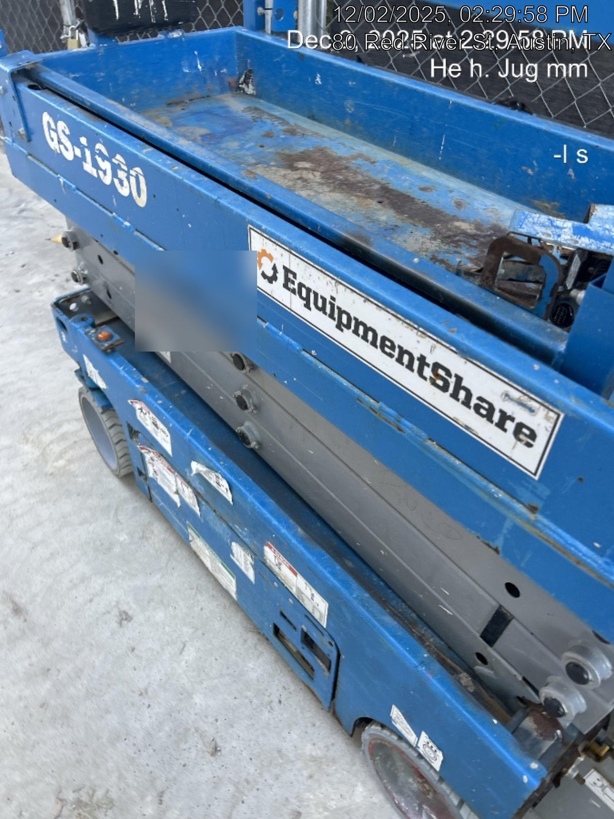 2019 Genie GS-1930 Fixed Rails with Chain Entry