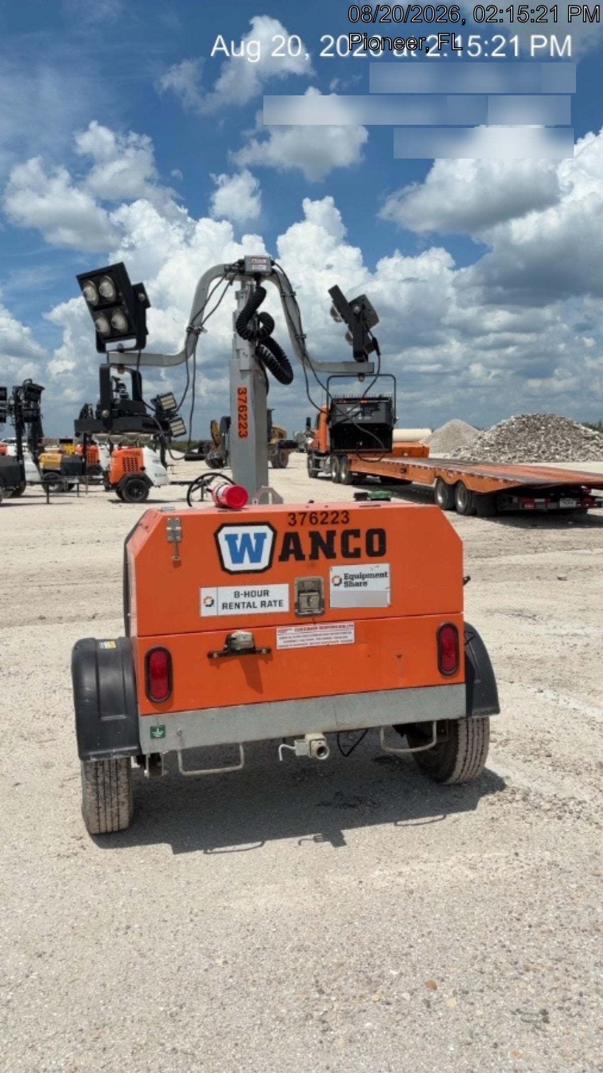 2023 Wanco WLTT-4MM4K Diesel, Deep Sea Controller, Shore Power Plug, Auto Start, (4) 350W LED Floodlights, 4kW Generator, 60 Gal Fuel Tank, 2" Ball, T3