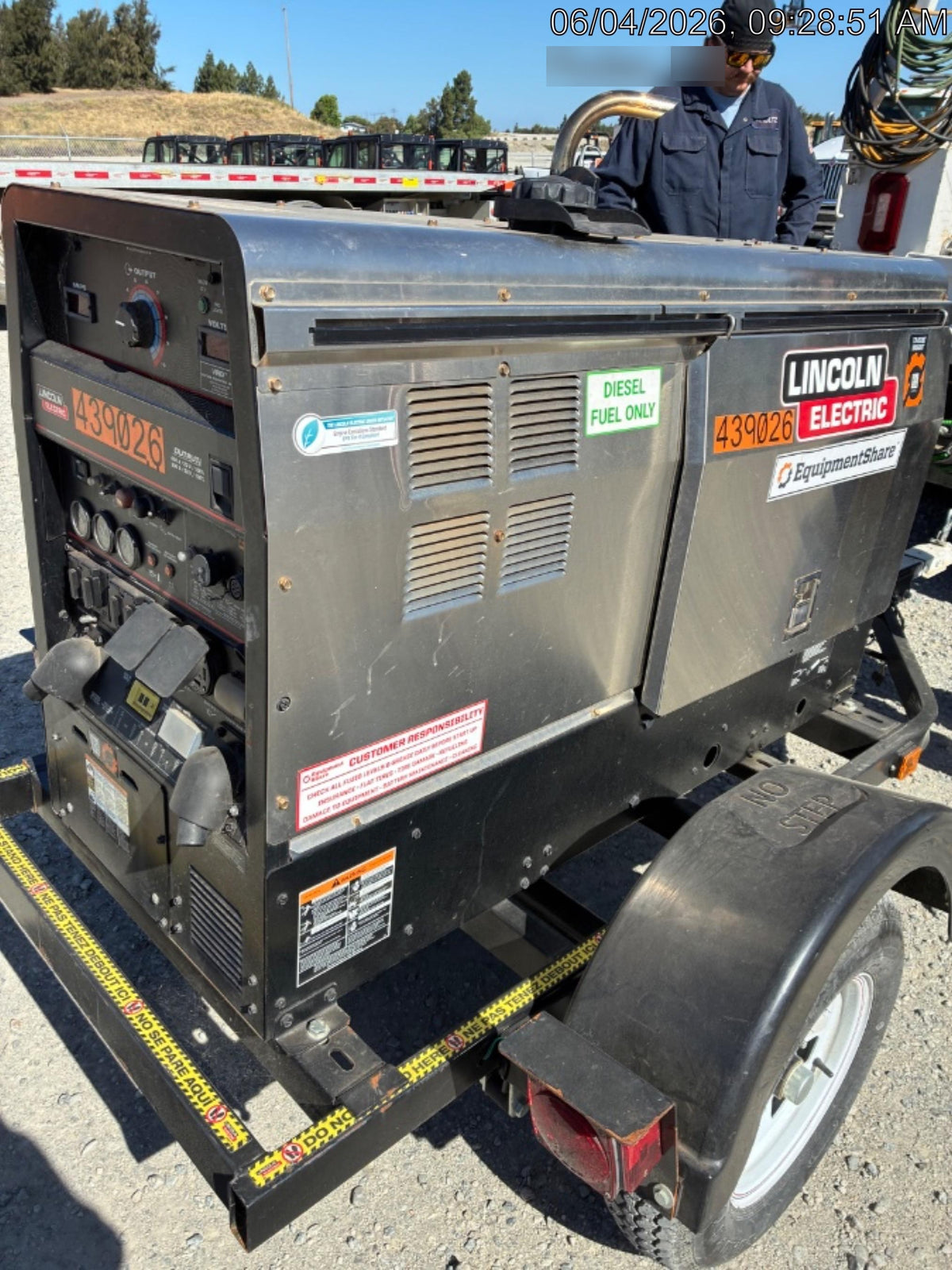 2024 Lincoln Electric LE400 Kubota V1505, Trlr, Cable Rack, Light Kit, ES Decals, T3