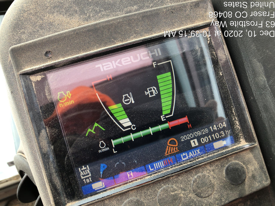 2020 Takeuchi TB290C Cab/Heat/Air, Rubber Tracks, Manual TAG QC