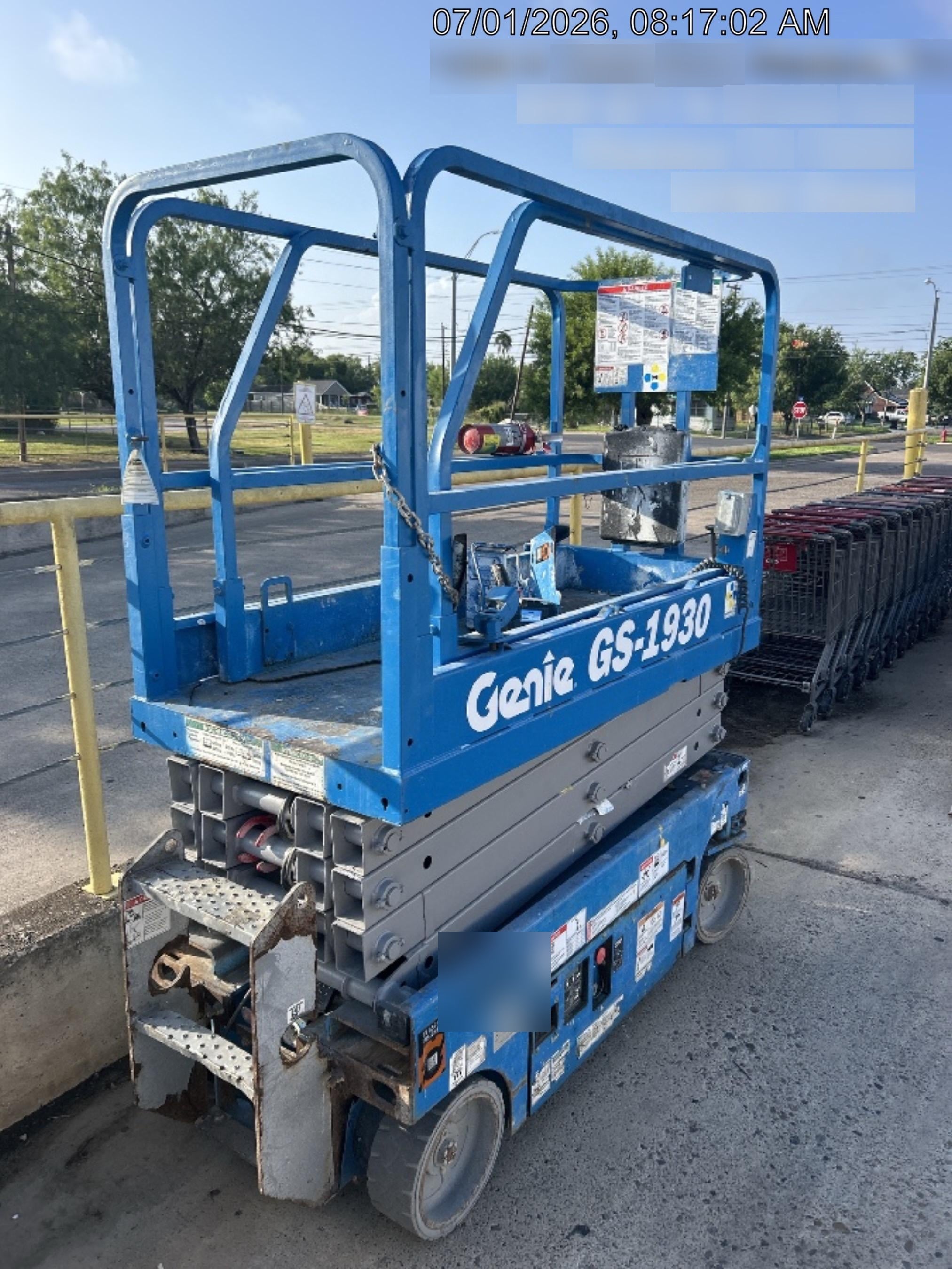 2019 Genie GS-1930 Fixed rails with chain Entry