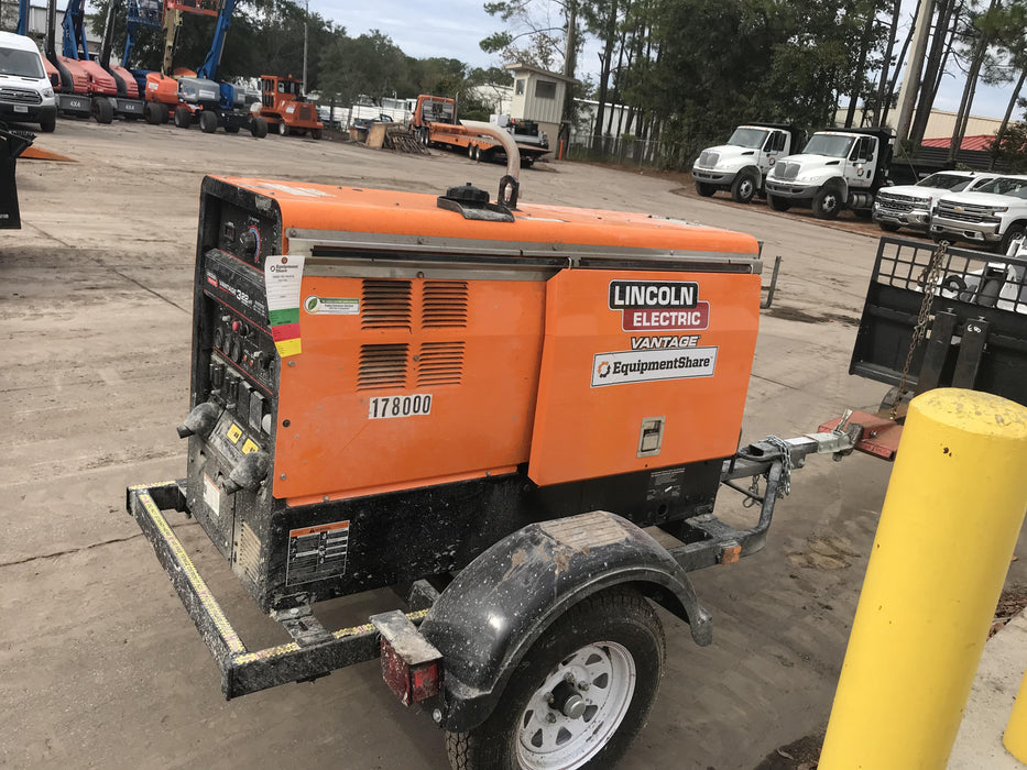 2021 Lincoln Electric Vantage 322 Vantage 322 Ready Pak 3 w/ Decals, ORANGE (includes trailer, cable rack, fender light kit) NO Telematics