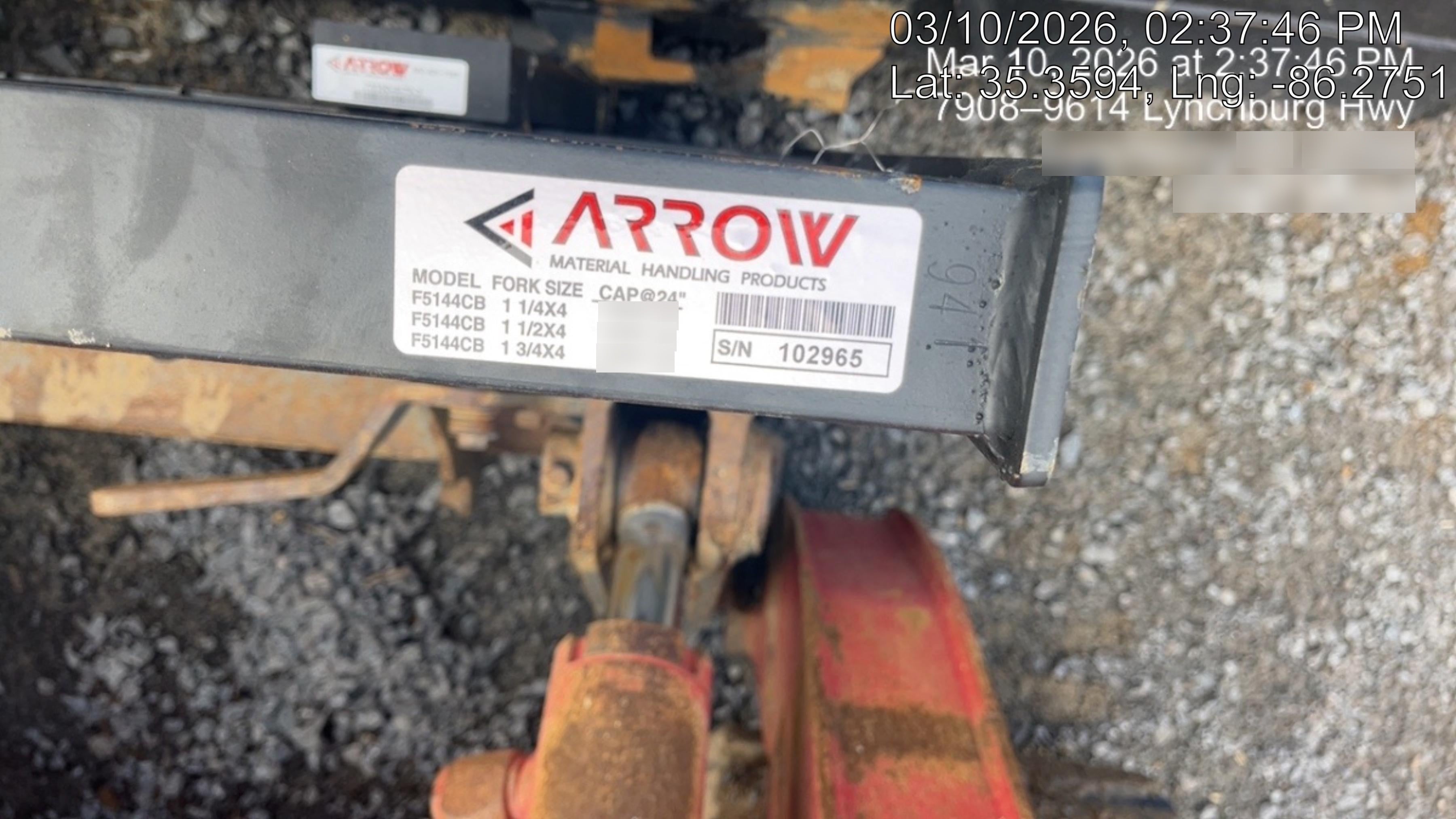 2025 ARROW MATERIAL HANDLING 48" Pallet Forks - Arrow