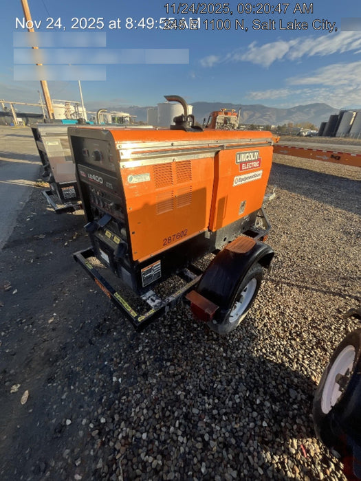 2023 Lincoln Electric LE400 Kubota V1505, Trlr, Cable Rack, Light Kit, ES Decals, T3