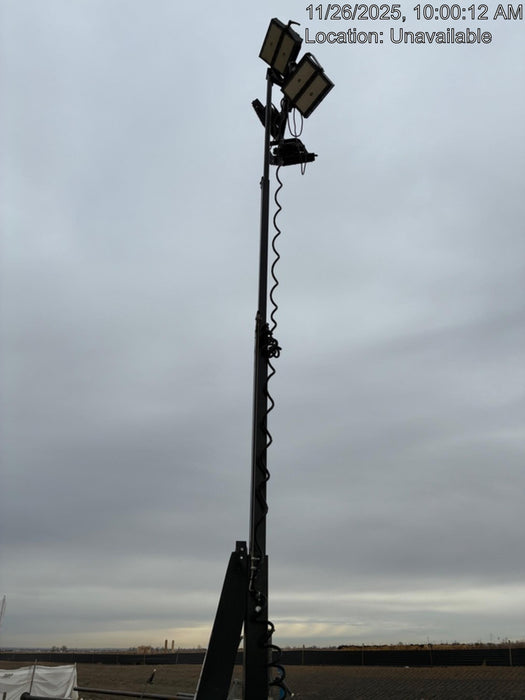 2022 Allmand NLV3GR (4) LED Light Fixture 350W, 23' Vertical Mast, 3kW Prime, Towable, Deep Sea L401, Leveling Jacks, Yanmar T4F 5.8hp