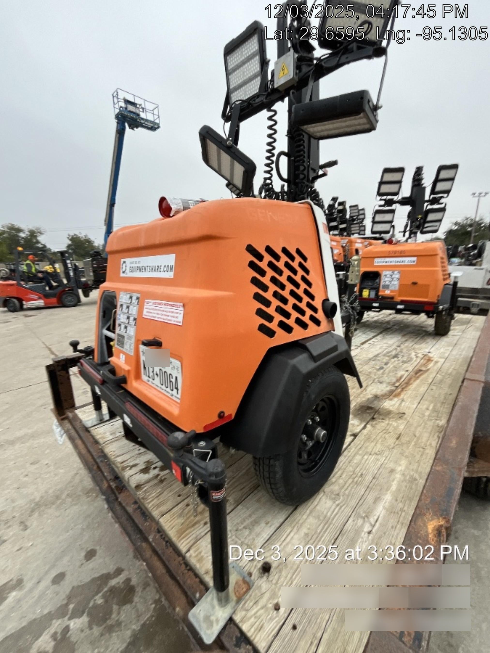 2023 Generac MLT2 Diesel, Flex Switch 120V Input, Powerzone Controller, 
(4) 320W LED Lights, 4kW Generator, 39.9 Gal Fuel Tank, 2" Ball, T3