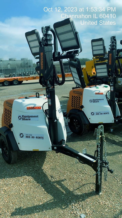 2023 Generac MLT2 Diesel, Flex Switch 120V Input, Powerzone Controller, 
(4) 320W LED Lights, 4kW Generator, 39.9 Gal Fuel Tank, 2" Ball, T3