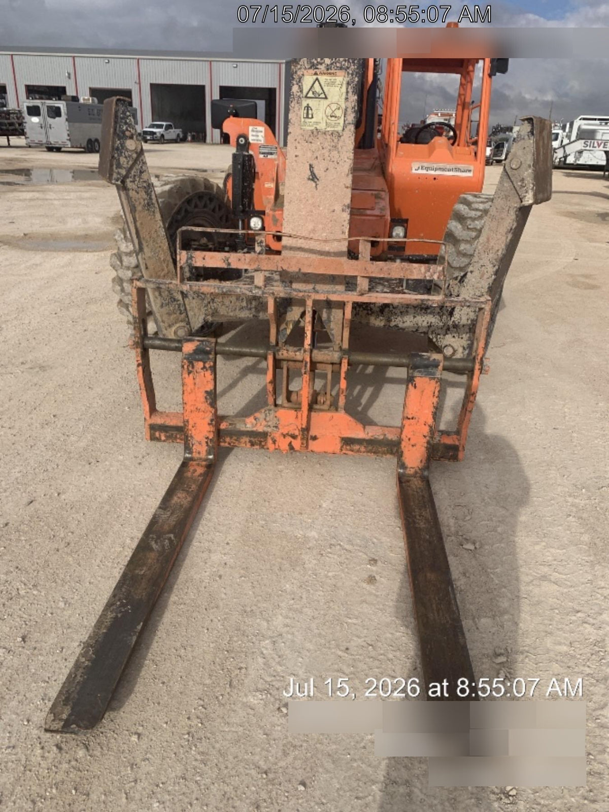 2018 Skytrak 10054 Skytrak 10054 10K Telehandler w/Open ROPS Solid Tires, LED Work Lights, Rotating Beacon, 60" Carriage/60" Forks
