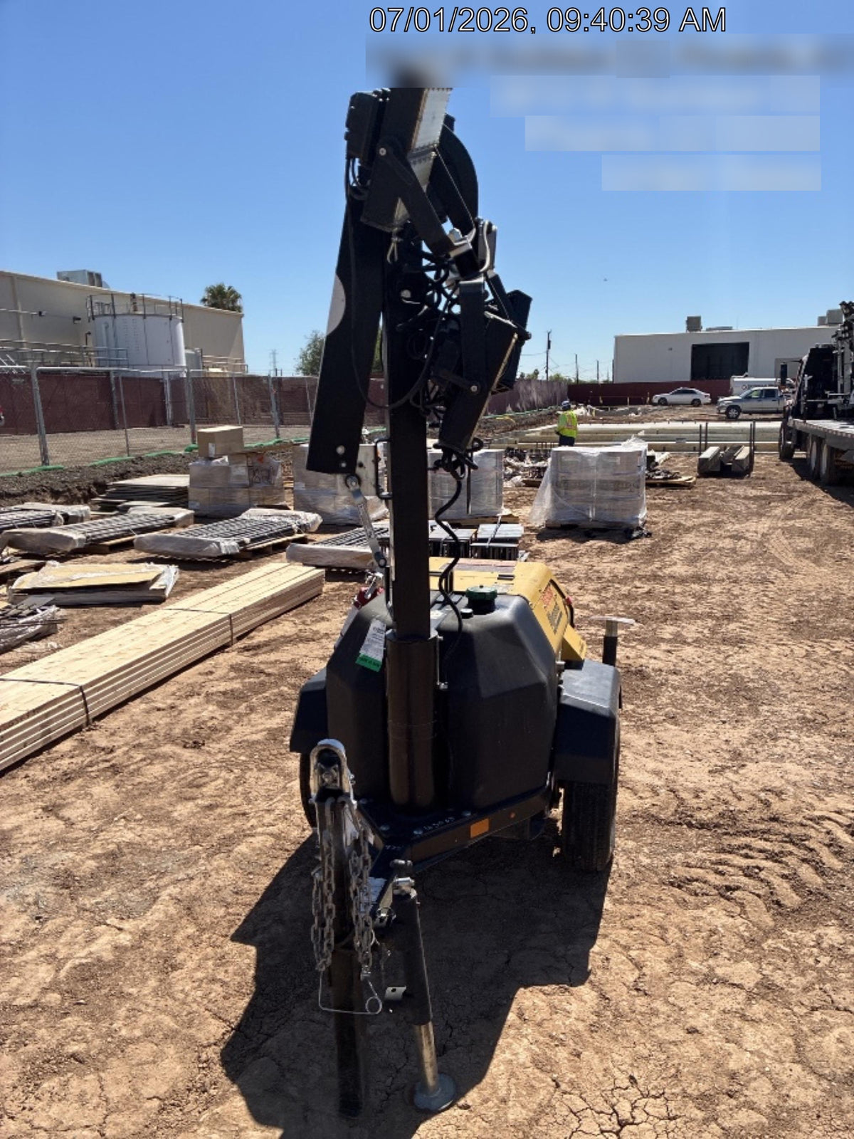 2021 Allmand NLV3GR (4) LED Light Fixture 350W, 23' Vertical Mast, 3kW Prime, Towable, Deep Sea L401, Leveling Jacks, Yanmar T4F 5.8hp