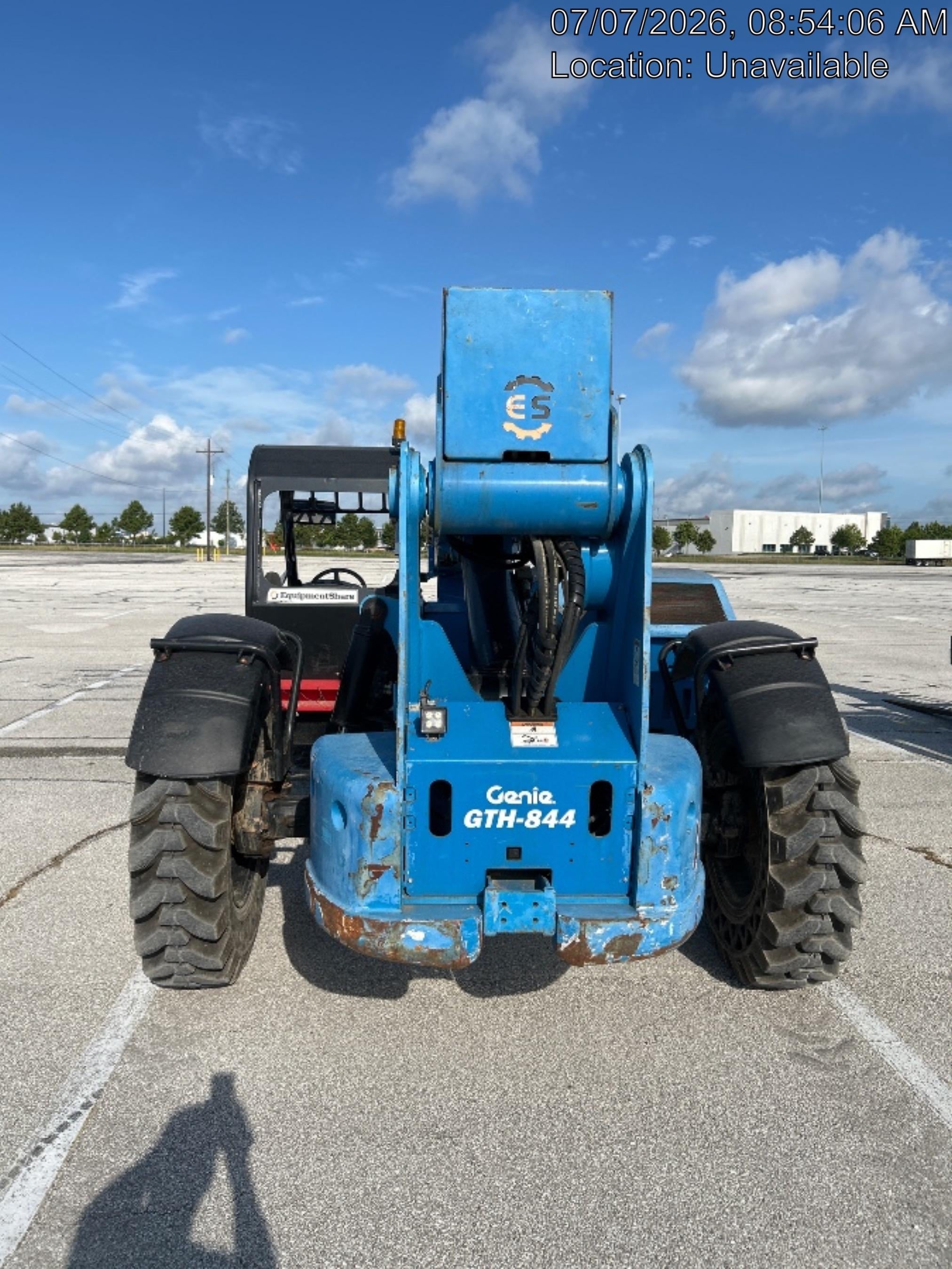 2018 Genie GTH-844 Genie GTH-844D w/Open ROPS, Solid Tires, Work Light/Beacon, 60" Carriage and Forks