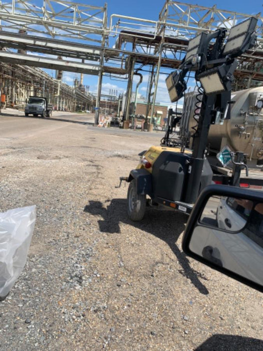 2022 Allmand NLV3GR (4) LED Light Fixture 350W, 23' Vertical Mast, 3kW Prime, Towable, Deep Sea L401, Leveling Jacks, Yanmar T4F 5.8hp