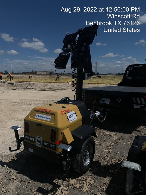 2022 Allmand NLV3GR (4) LED Light Fixture 350W, 23' Vertical Mast, 3kW Prime, Towable, Deep Sea L401, Leveling Jacks, Yanmar T4F 5.8hp