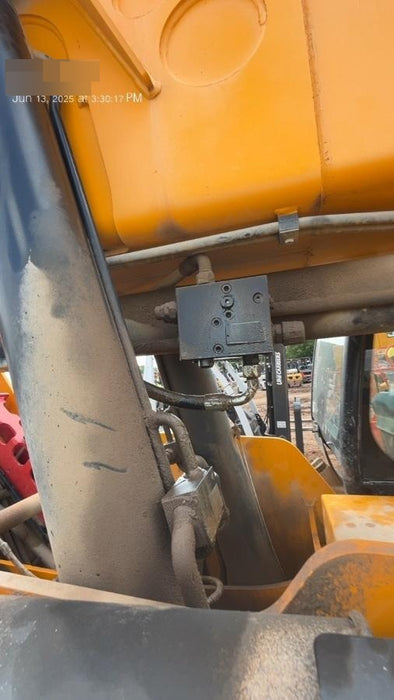 2019 JCB 510-56 74 HP w/Open ROPS, Beacon, Aux Hydraulics, Worklights, Solid Tires w/60" Carriage/Forks