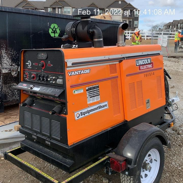 2021 Lincoln Electric Vantage 549X Ready Pak 3, ORANGE (includes trailer, cable rack, fender light kit)