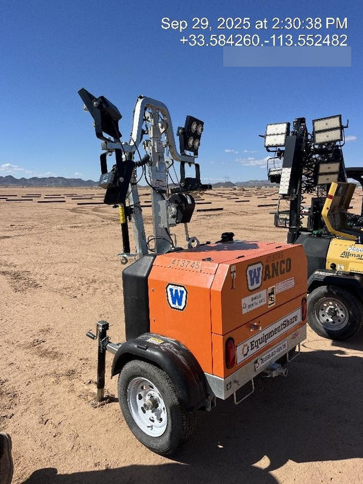 2024 Wanco WLTT-4MM4K Diesel, Deep Sea Controller, Shore Power Plug, Auto Start, (4) 350W LED Floodlights, 4kW Generator, 60 Gal Fuel Tank, 2" Ball, T3