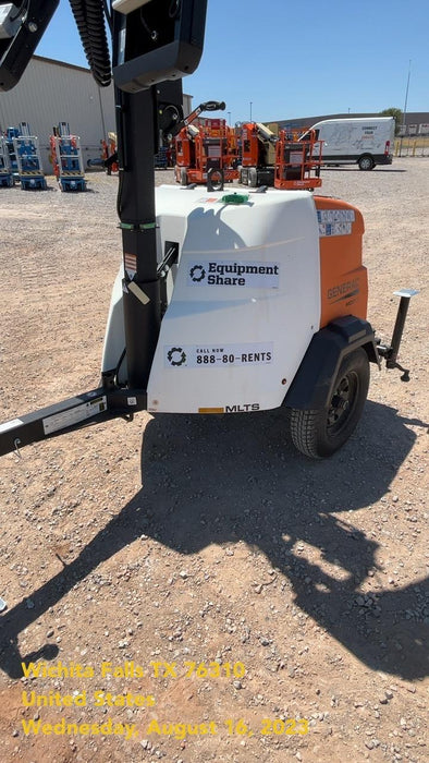 2023 Generac MLT2 Diesel, Flex Switch 120V Input, Powerzone Controller, (4) 320W LED Lights, 4kW Generator, 39.9 Gal Fuel Tank, 2" Ball, T3