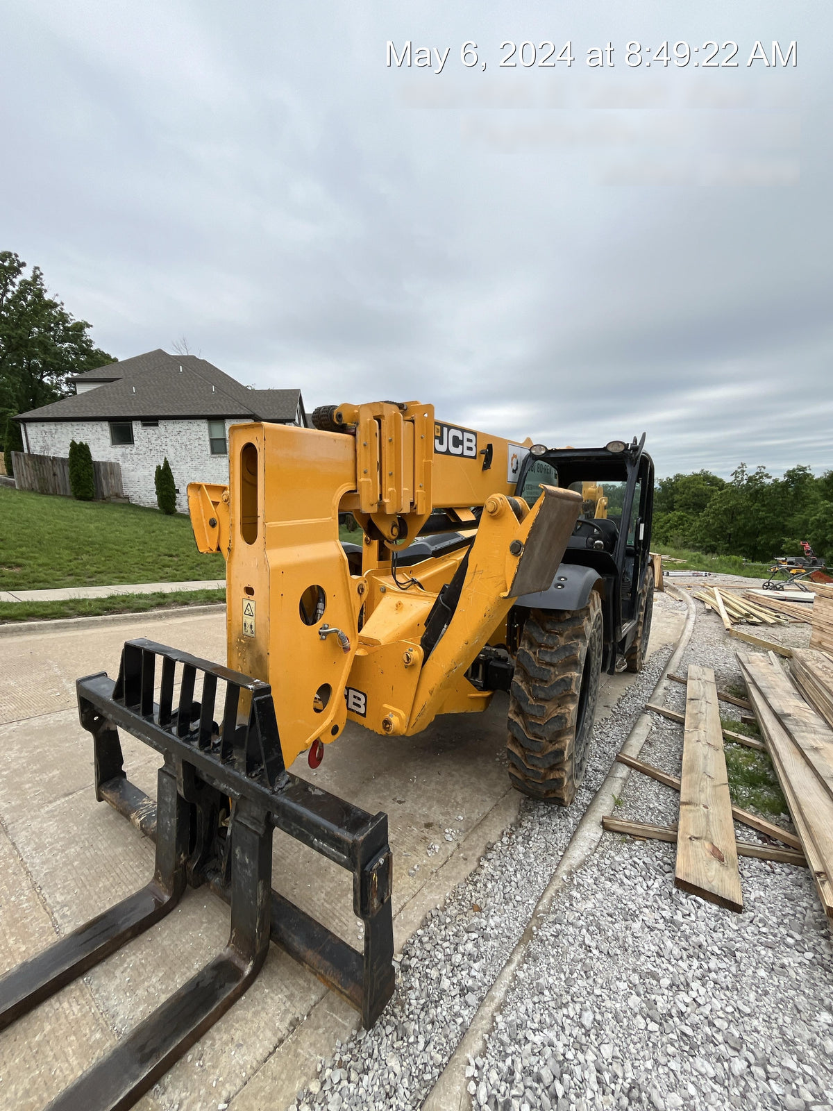 2019 JCB 510-56 Open ROPS, 74 HP, Solid Tires, Worklights, Beacon, Aux Hydraulics, Lifting Eye, 60" Carriage/60" Forks