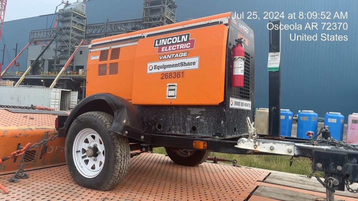 2022 Lincoln Electric LE400 Kubota V1505, Trlr, Cable Rack, Light Kit, ES Decals, T3