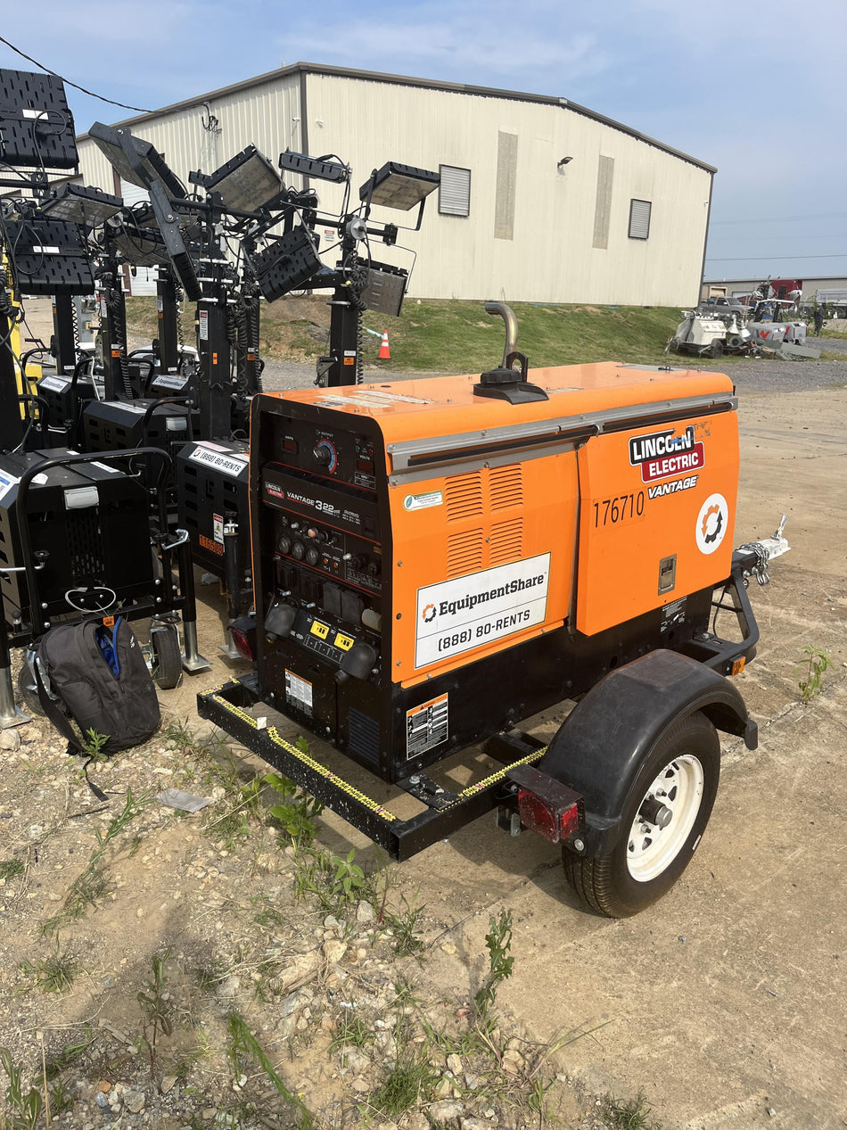 2021 Lincoln Electric Vantage 322 Vantage 322 Ready Pak 3 w/ Decals, ORANGE (includes trailer, cable rack, fender light kit) NO Telematics