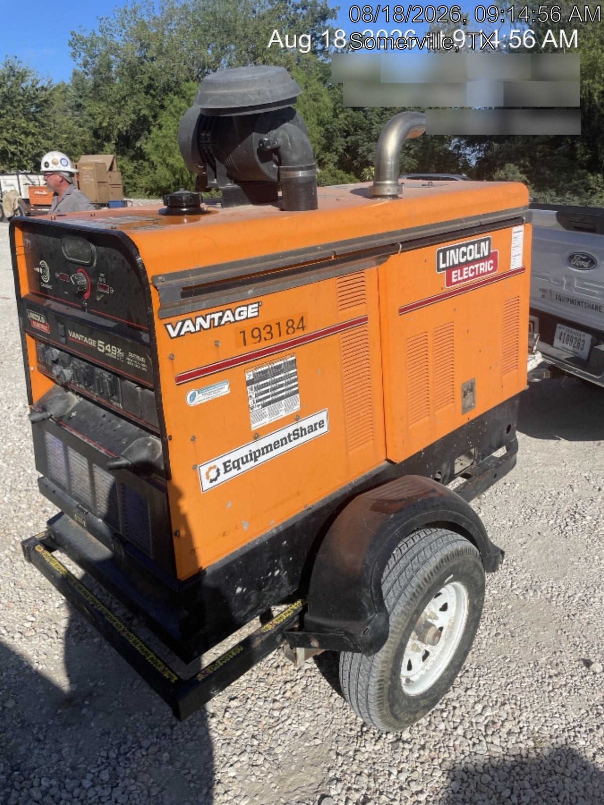 2021 Lincoln Electric Vantage 549X Ready Pak 3, ORANGE (includes trailer, cable rack, fender light kit)