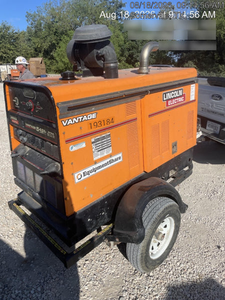 2021 Lincoln Electric Vantage 549X Ready Pak 3, ORANGE (includes trailer, cable rack, fender light kit)