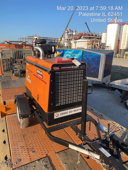 2021 Lincoln Electric Vantage 549X Ready Pak 3, ORANGE (includes trailer, cable rack, fender light kit)