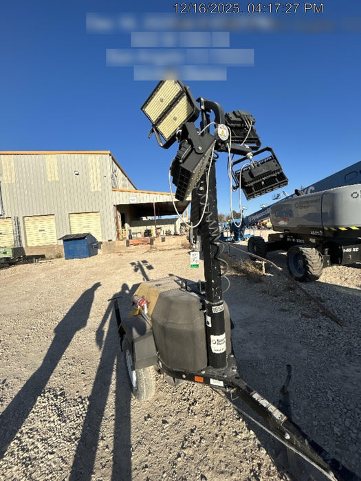 2021 Allmand NLV3GR (4) LED Light Fixture 350W, 23' Vertical Mast, 3kW Prime, Towable, Deep Sea L401, Leveling Jacks, Yanmar T4F 5.8hp