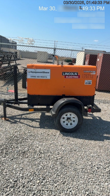 2021 Lincoln Electric Vantage 322 Vantage 322 Ready Pak 3 w/ Decals, ORANGE (includes trailer, cable rack, fender light kit) NO Telematics