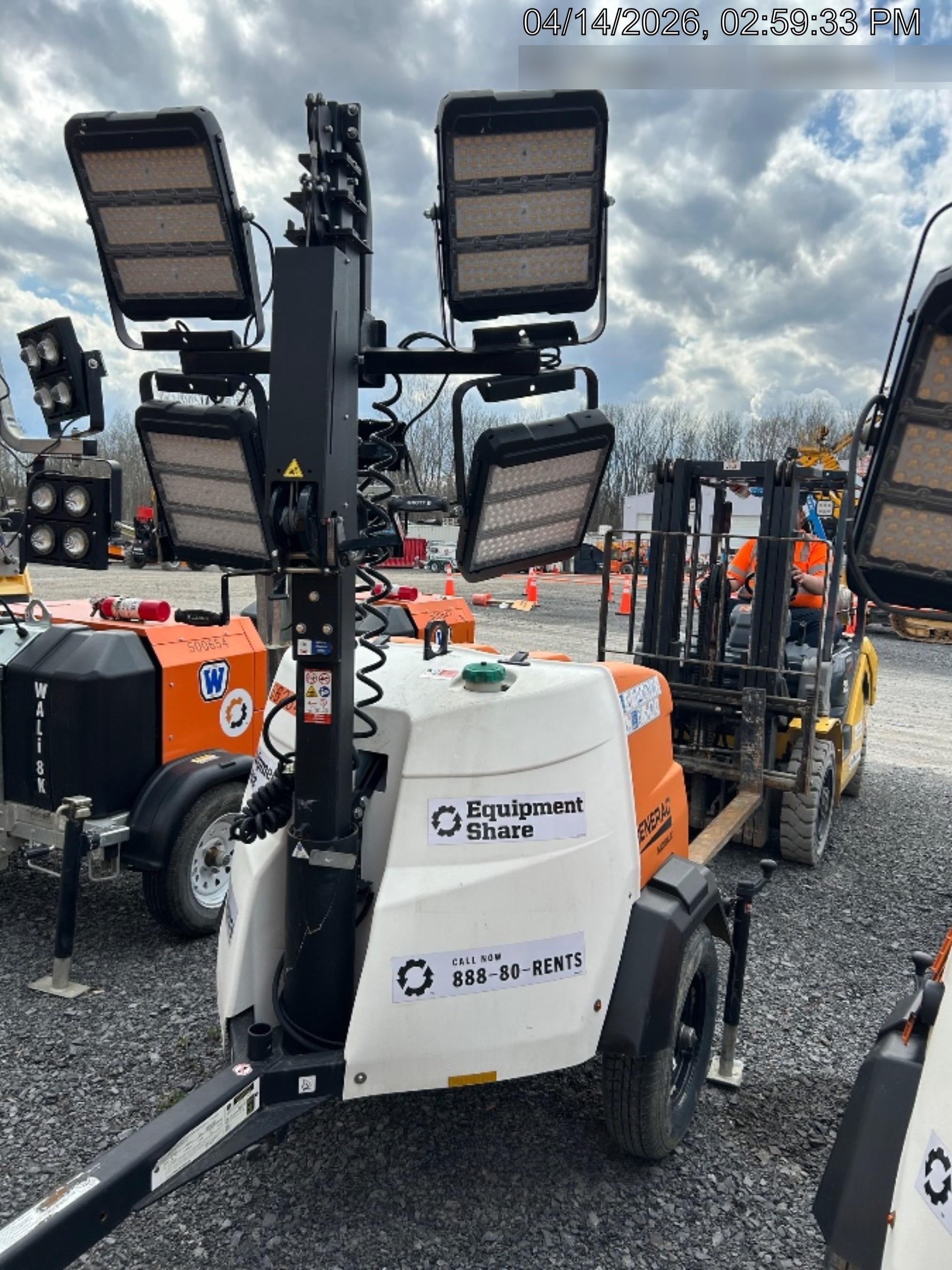 2023 Generac MLT2 Diesel, Flex Switch 120V Input, Powerzone Controller, 
(4) 320W LED Lights, 4kW Generator, 39.9 Gal Fuel Tank, 2" Ball, T3
