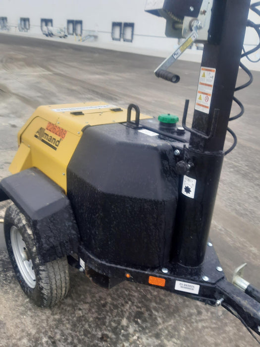 2022 Allmand NLV3GR (4) LED Light Fixture 350W, 23' Vertical Mast, 3kW Prime, Towable, Deep Sea L401, Leveling Jacks, Yanmar T4F 5.8hp