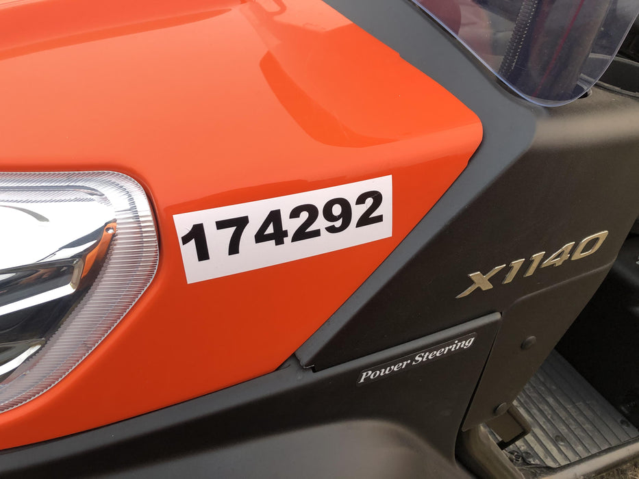 2021 Kubota RTV-X1140W-H Plastic Canopy, Windshield Acrylic Clear, LED Strobe Light, Wire Harness Kit, Back up Alarm