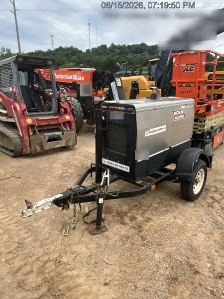 2019 Lincoln Electric Vantage 322 Welder Ready-Pak 3, Two wheel trailer, Fender and Light kit, Cable Rack