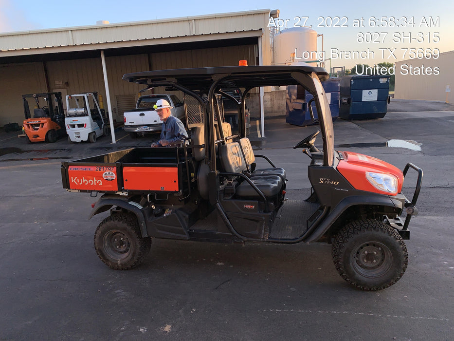 2022 Kubota RTV-X1140W-H Plastic Canopy, Windshield Acrylic Clear, LED Strobe Light, Wire Harness Kit, Back up Alarm
