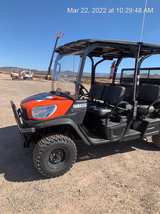 2022 Kubota RTV-X1140W-H Plastic Canopy, Windshield Acrylic Clear, LED Strobe Light, Wire Harness Kit, Back up Alarm