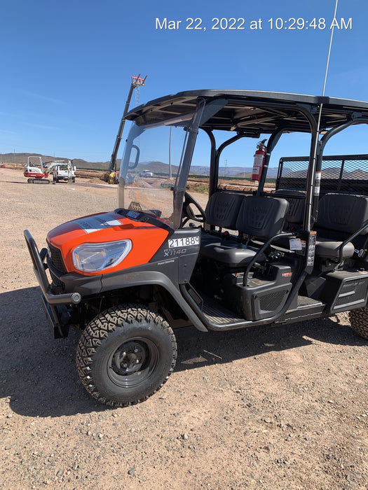 2022 Kubota RTV-X1140W-H Plastic Canopy, Windshield Acrylic Clear, LED Strobe Light, Wire Harness Kit, Back up Alarm