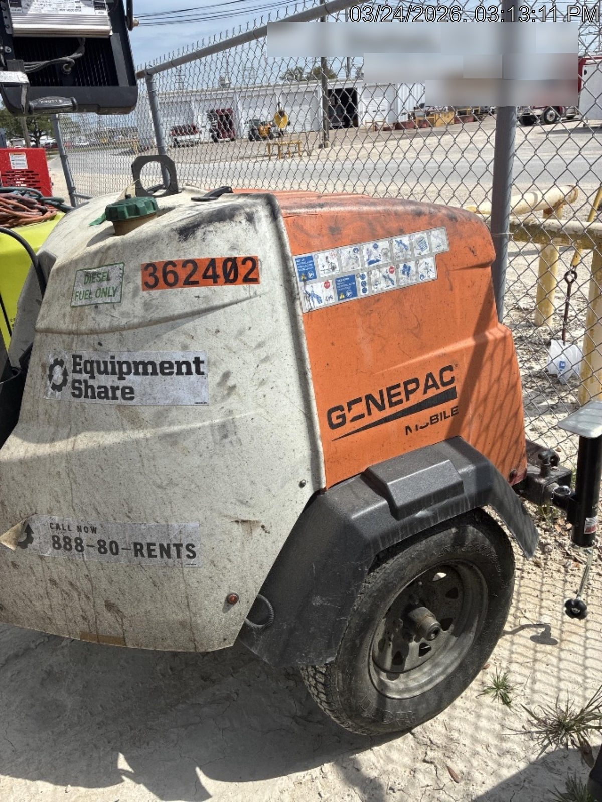 2023 Generac MLT2 Diesel, Flex Switch 120V Input, Powerzone Controller, 
(4) 320W LED Lights, 4kW Generator, 39.9 Gal Fuel Tank, 2" Ball, T3