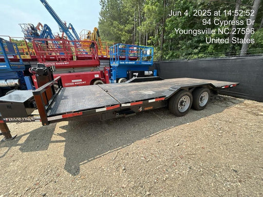 2024 TEXAS PRIDE TRAILERS 21' Lowboy Gravity Tilt Bed 14K Bumper Pull Trailer