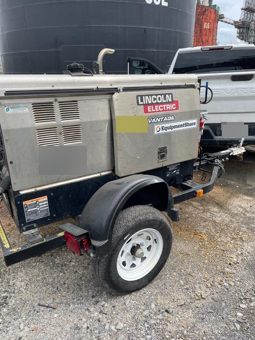 2019 Lincoln Electric Vantage 322 Welder Ready-Pak 3, Two wheel trailer, Fender and Light kit, Cable Rack