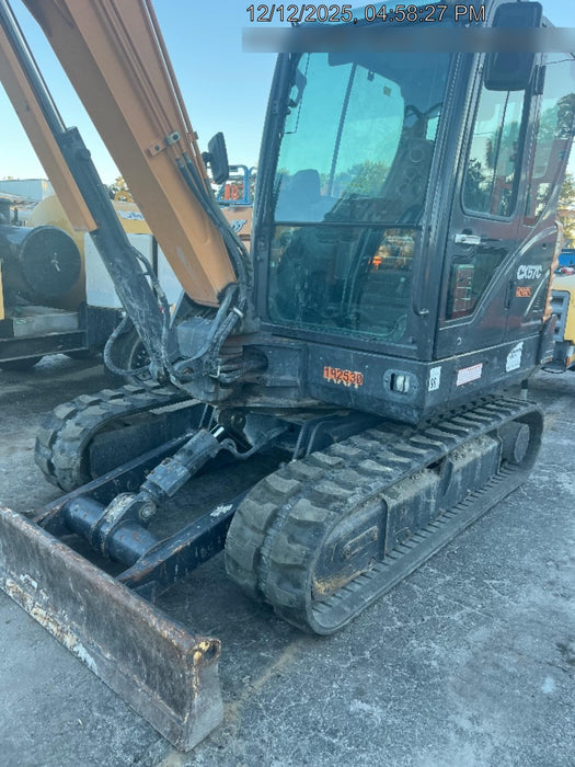 2018 Case CX57C CLOSED CAB A/C, LONG ARM, RUBBER TRACKS, AUX HYD