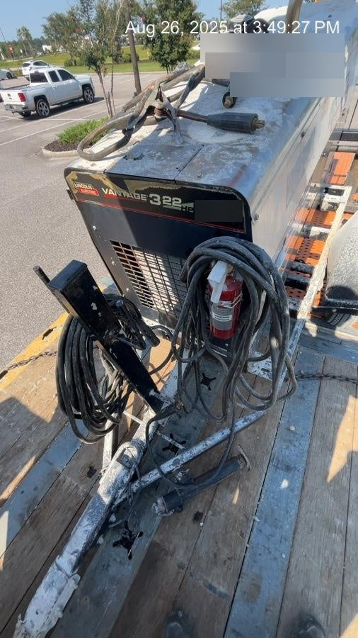 2019 Lincoln Electric Vantage 322 Lincoln Vantage 322 Welder w/Trailer, Light Kit, Cable Rack