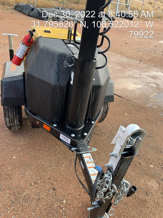 2022 Allmand NLV3GR (4) LED Light Fixture 350W, 23' Vertical Mast, 3kW Prime, Towable, ES Decals, T3