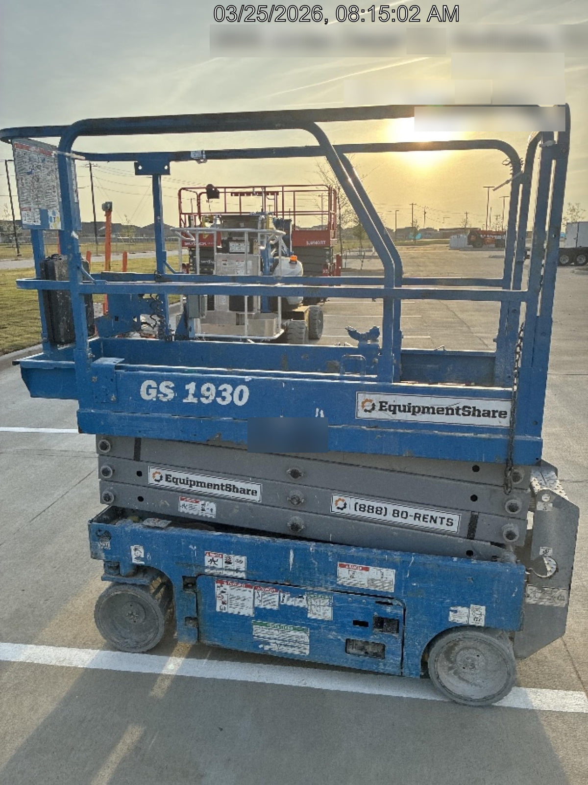 2019 Genie GS-1930 Fixed Rails with Chain Entry
