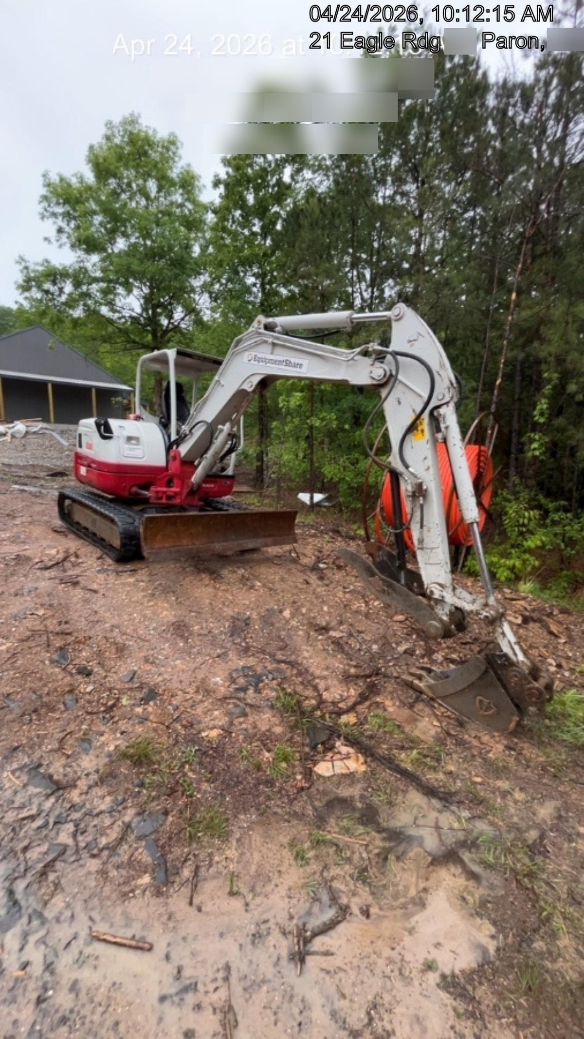 2019 Takeuchi TB260 Takeuchi TB260 Canopy w/Rubber Tracks, Auxiliary Hydraulics, Standard Blade, Manual QC, 12 / 18 / 24" Buckets, Hydraulic Thumb Installed