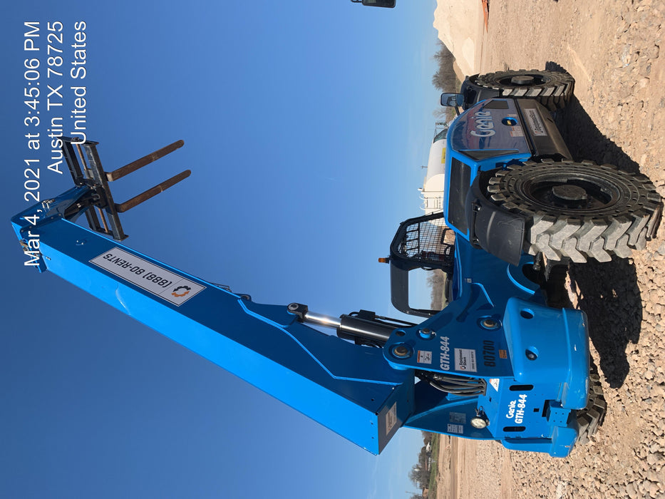 2020 Genie GTH-844 Canopy, Solid Tires, Work Lights, Beacon, Aux Hydraulics, Back up Alarm, Lifting Eye