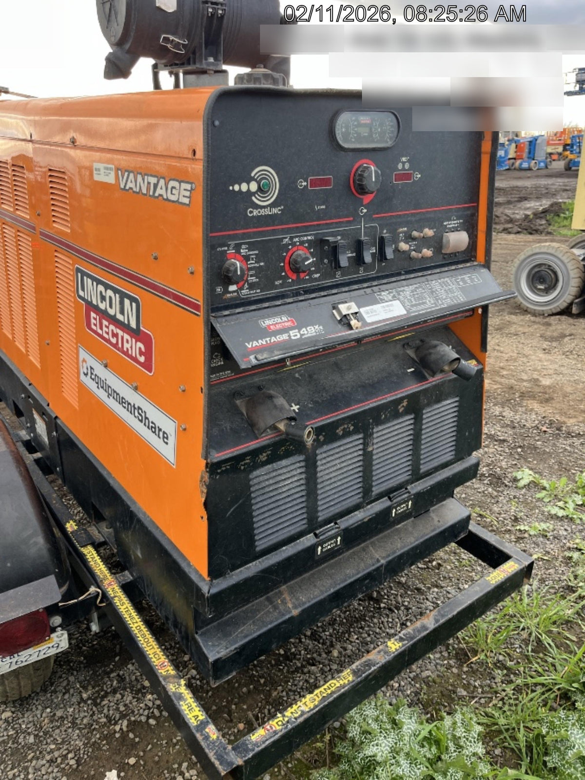 2021 Lincoln Electric Vantage 549X Ready Pak 3, ORANGE (includes trailer, cable rack, fender light kit)