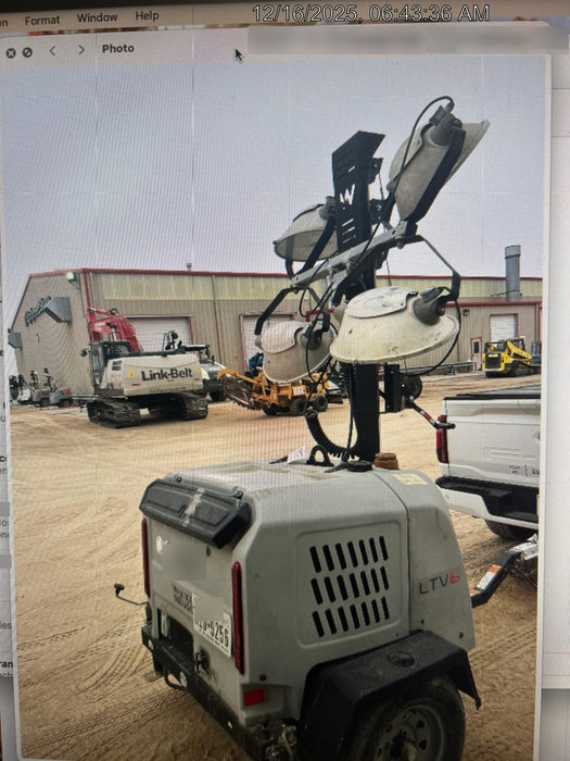 2019 Wacker Neuson LTV6L-MH Wacker Neuson LTV6L Mobile Light Tower w/Fuel Level Sensor Installed