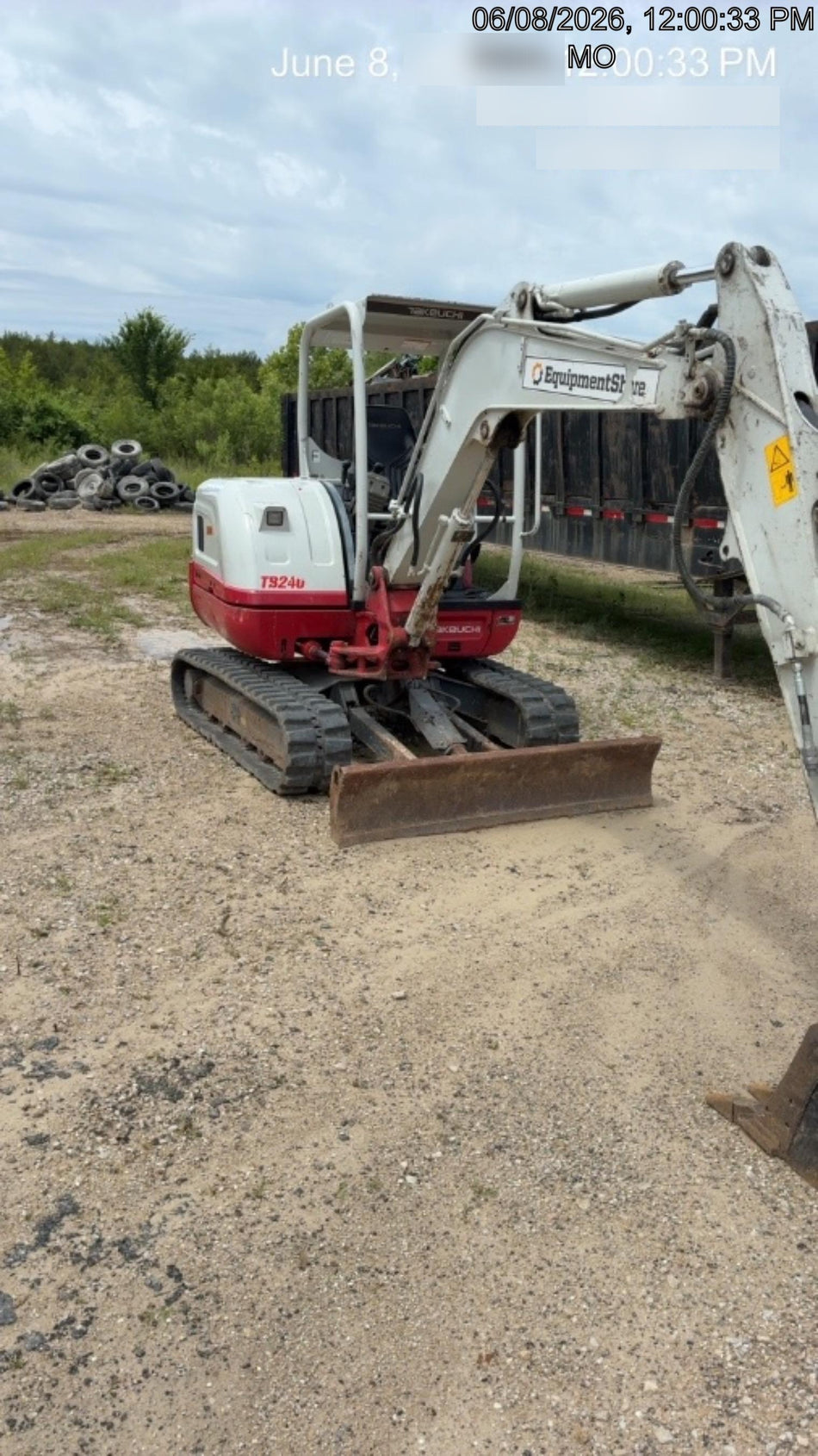 2019 Takeuchi TB240 Takeuchi TB240 Canopy w/Rubber Tracks, Auxiliary Hydraulics, Manual QC, Hydraulic Thumb, 12/18/24" Buckets
