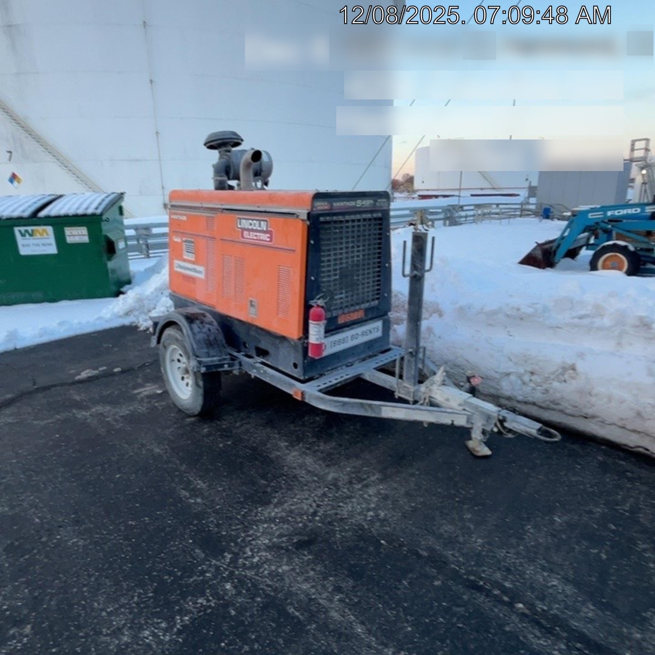 2021 Lincoln Electric Vantage 549X Ready Pak 3, ORANGE (includes trailer, cable rack, fender light kit)