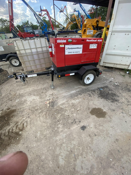 2022 Shindaiwa DGW400MDL Kubota D902 Engine, 23 HP, Dual Op Welder, Wire, Arc, Droop Stick, Tig, and CC Stick Functionality, Simulphase, 3 Phase and 1 Phase Gen Output, Single Axle NB Trlr, Slr Trckl Chrg 12V 12W, Fire Ext